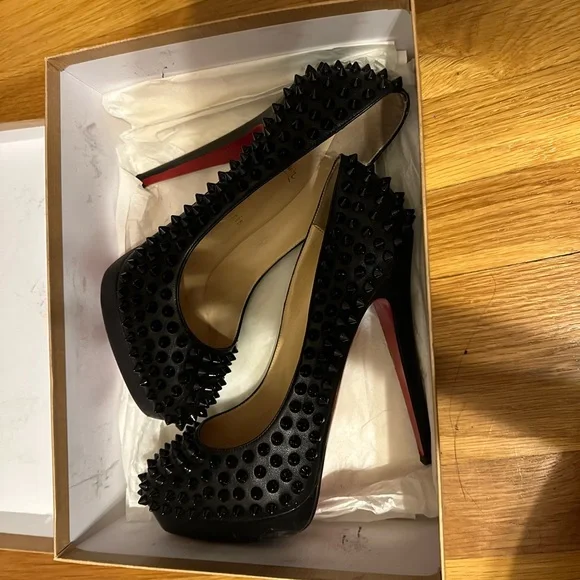 Christian Louboutin black Patent Leather Alti Spike 160 Pumps - Picture 3 of 5